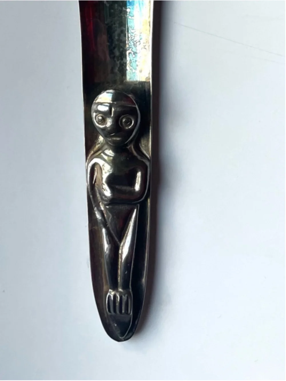 Vintage Totem Serving Spoon Silver Plated Decorative